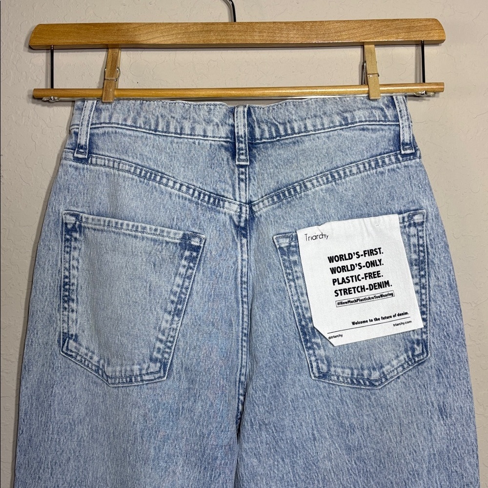 Triarchy Ms. Triarchy High Rise Straight legs Light blue Jeans - 27 Coreva NWT - Picture 6 of 12